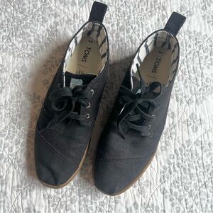 8 TOMS Heritage Cupsole Boot In Black Canvas